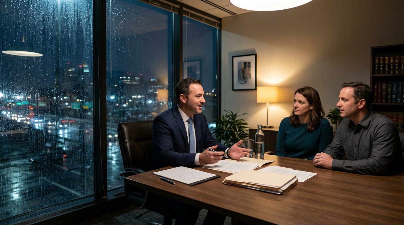 Pinnacle Injury Law attorneys helping an injured client with a New Jersey personal injury claim