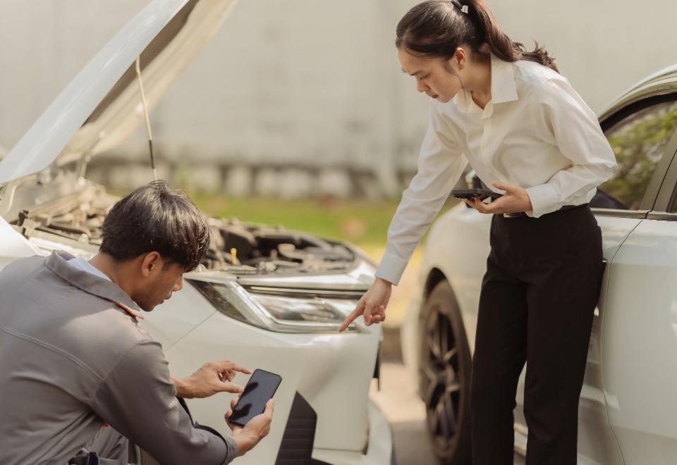 Documenting vehicle damage after a car accident